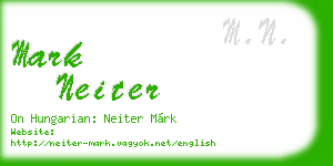 mark neiter business card